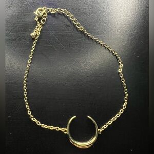Gold Celestial Bracelets with Dainty Crescent Charms